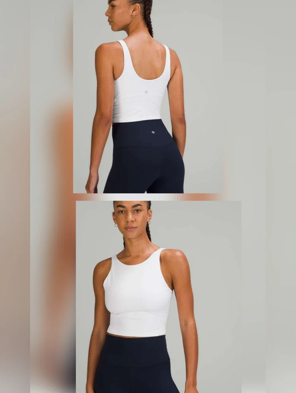 Lululemon Align High-Neck Tank Top,  White, size 4